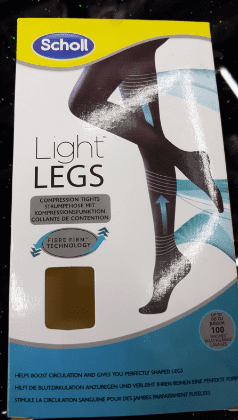 2 X Scholl Light Legs Compression Tights 60 Den Black Medium M 