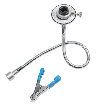 Zyllora for Workshop Use Silver Torque Angle Gauge Magnetic Torque Angle Gauge Torque Gauge Adjustable Wrench 2-In-1 Design A