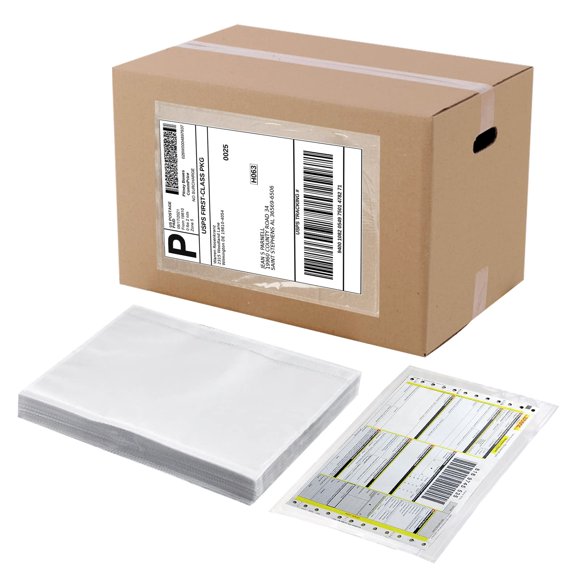 Sobres para lista de embalaje de RyhamPaper, bolsas de sobres con etiquetas de envío autoadhesivas transparentes de 6 x 9 (200 piezas)