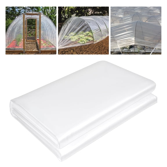 GARVEE Greenhouse Plastic Film,Winter Greenhouse Plastic Sheeting for Plants,Frost/Water/Sun/Wind/Dust Resistant