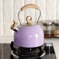 thumbnail image 3 of Hervidor de de material acero inoxible moderno, cocina de grado alimenticio de 2,5 l, hervidor de silbante para de cerámica eléctrica de Violeta DYNWAVEMX Tetera de estufa, 3 of 8