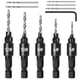 thumbnail image 1 of Countersink Drill Bit Set 5Pcs Quick Change 1/4 Hex Shank Adjustable Countersink Set 5pcs Free Replaceable Drill Bits, 1 of 5