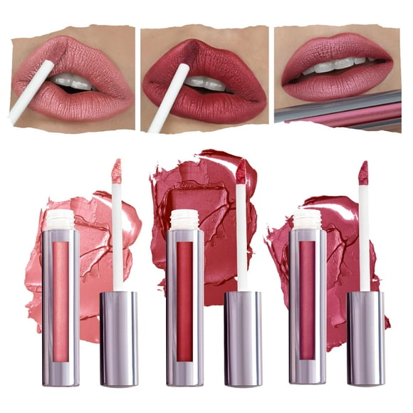 Runway Rogue Silk Glam Liquid Lipstick Lip Trio, Long Wear Frosted Liquid Lipstick Pack, (âCall Sheetâ, âCocktail Hourâ, âFirst Classâ)