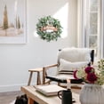 thumbnail image 5 of 24 Inch Spring Summer Ivory Floral Wreath, Lamb Ear Leaves Greenery Wreath for Front Door, Rustic Farmhouse Artificial Flower Wreath for Indoor & Outdoor Decor, 5 of 7