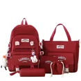 thumbnail image 3 of Mochila para estudiantes Harajuku de estilo coreano, nueva versión de bosque, 5 unidades por juego, para niñas de secundaria, gran capacidad, moderna e informal, 3 of 5