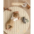 thumbnail image 4 of Blissful Diary Baby Play Gym Mat, Tummy Time Activity Mat with 6 Detachable Toys for Stage-Based Sensory & Motor Skill Development, Easy to Install & Clean, Baby Essentials Gift, Sandy Beige, 4 of 8