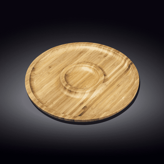 WILMAX BAMBOO SET OF TWO SECTION PLATTERS (8" SET OF 6)
