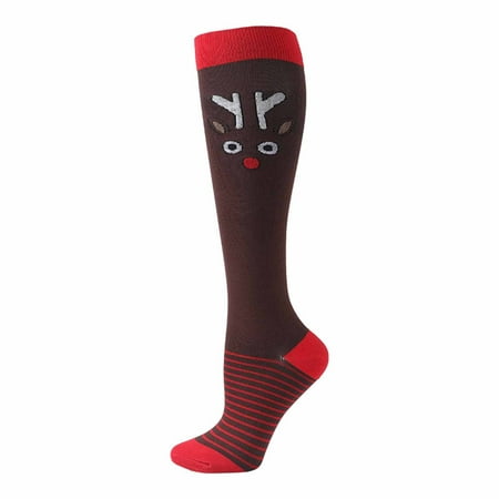 

qazqa christmas printed calf socks long tube knee socks