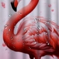 thumbnail image 5 of Orinice Rustic Flamingo Shower Curtain, Bird Natural Waterproof Shower Curtain with 12 Hook Set Home Decoration 60x72, 5 of 7