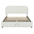 thumbnail image 4 of Newboti Teddy Fleece Queen Size Upholstered Platform Bed with Hydraulic Storage System, White 671641867917701, 4 of 17