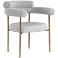 thumbnail image 3 of Meridian Furniture Chaise de Salle à Manger Taupe Blake (Ensemble de 2), 3 of 9