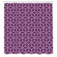 thumbnail image 2 of Ambesonne Retro Shower Curtain, Abstract Trellis Purple Tones, 69"Wx84"L, Purple Pale Lavender, 2 of 4