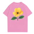 thumbnail image 3 of NAMTYQX Womens Casual Tops Short Sleeve Fashion Print Light Comfy Plus Size Grafisches Breathable Round Neck Short Sleeve Shirts for Women Pink Size L, 3 of 4