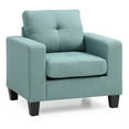 thumbnail image 2 of Passion Furniture Newbury Teal Removable Cushions Accent Chair, 2 of 5