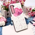 thumbnail image 3 of Feishell Wallet Case for Samsung Galaxy A14 5G,Shockproof Colorful Painted Pattern PU Leather Magnetic Clasp Flip Kickstand ID Credit Card Slots Slim Fit Phone Case Cover,Pink Flower, 3 of 7