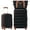 Black Brown, variant on Imerelez Suitcase Set - Hardshell Luggage Sets, 2-Pcs Spinner Suitcase with TSA Lock, Lightweight 20" + 28", Black Brown