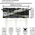 thumbnail image 2 of Marble Texture Valances Curtain for Kitchen, Black Grey Luxury Modern Abstract Window Treatment Valances Short Curtains Rod Pocket Drape for Dining Room Home Decor, 54x18inch, 2 of 6