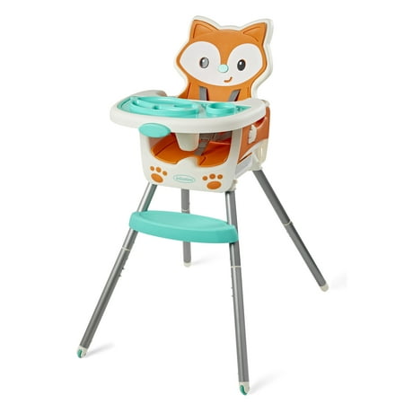 Infantino Grow-With-Me 4-in-1 Convertible High Chair, Unisex, 4-Ways to Use, Infant to Toddler, Fox