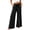 Black-1, variant on Womens Summer Wide Leg Palazzo Pants High Waist Pleated Drawstring Casual Beach Vacation Trousers with Pockets