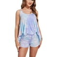 thumbnail image 6 of Noyal Womens Sleeveless Pajama Set Cami Top and Shorts Soft Pajama Sets 2 Piece Pj Lounge Set Sleepwear, 6 of 6