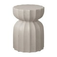 thumbnail image 3 of 13" Modern Outdoor and Indoor Waterproof Coffee Table and Side Table Set, Durable MgO Cement Design, Suitable For Patio, Garden, Backyard and Living Room, White, 2PC, 3 of 6