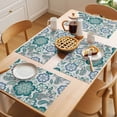 thumbnail image 5 of Abstract Paisley Pattern Placemats Set of 12, Vintage Green Ethnic Flower Non-Slip Place Mats Washable Table Mats for Kitchen Dining Table Decorations Indoor/Outdoor, 5 of 9