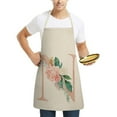Linjieee English Letter Rose Series Linen Apron For Adults And Children's Kitchen Fouling Apron