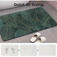 thumbnail image 3 of Tropical Leaves Bath Mat for Bathroom, Golden and Green Palm Leaf Quick Dry and Super Absorbent Bath Mat Rugs, Non Slip Rubber Backing Floor Mat 17x30 Inches for Kitchen Bedroom Indoor, 3 of 6