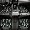 thumbnail image 7 of Honeii Disco Mirror Ball Snowman Print Car Foot Mat Four-Piece Set - Front & Rear Universal Car Floor Mats for SUVs, Trucks, Sedans, 7 of 7