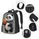 thumbnail image 2 of Balery Cartoon Pandas Basketball Mochila para hombre y mujer - Tela Oxford 600D resistente - Gran capacidad, resistente al agua, ideal para la escuela, viajes y senderismo, 2 of 6
