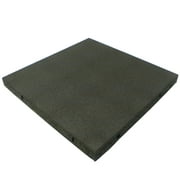 Rubber-Cal "Eco-Safety" Interlocking Playground Tiles - 2.50" x 19.5" x 19.5"  - One Tile - 2.77 sq ft coverage - Black
