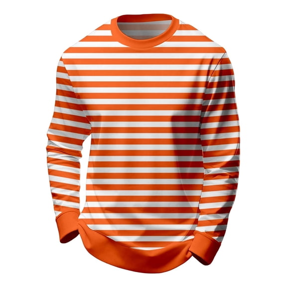 oqasdz Girls Sweatshirt Kids Children Striped Long Sleeve Crewneck Sweatshirt for Boys Fashion Pullover Top Versatile Y2K Casual Dailywear