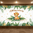 thumbnail image 4 of Cartoon Lion Baby Shower Banner Jungle Animal Party Backdrop Little King Safari Theme for Baby Shower Birthday Event Decoration, 4 of 8