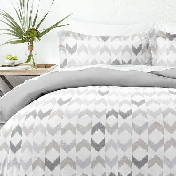 Home Collection Premium Ultra Soft Chevron Sleep Pattern 3 Piece Reversible Duvet Cover Set