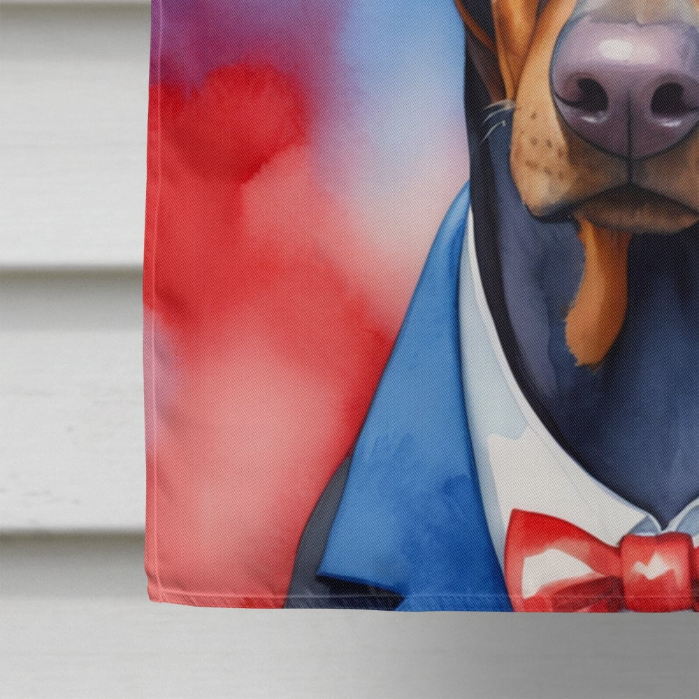 Doberman Pinscher Patriotic American House Flag 28 in x 40 in
