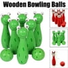 Binmer Cartoon Wooden Bowling Balls Children Animals Outdoor Fun & Sports Game Toy