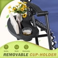 thumbnail image 4 of Devoko Adjustable Zero Gravity Chair with Pillow and Cup Holder - Set of 2 Blue, 4 of 7