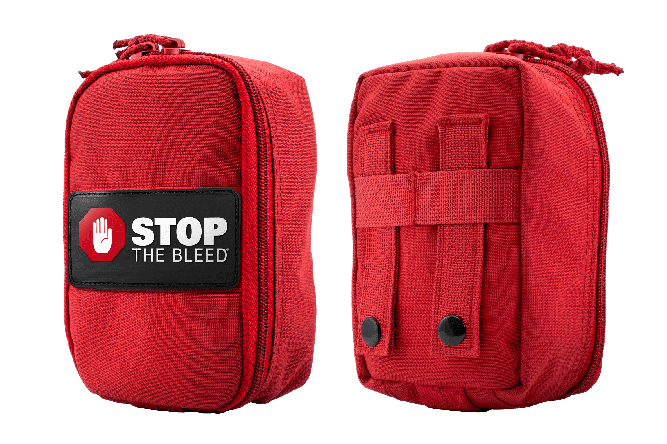 Stop The Bleed Kit, TacMed Solutions – Basic Bleeding Control Red Nylon Pouch, Compact, Easy-to-Use Hemorrhage Control Kit, Emergency First Aid with Tourniquet and Emergency Bandage