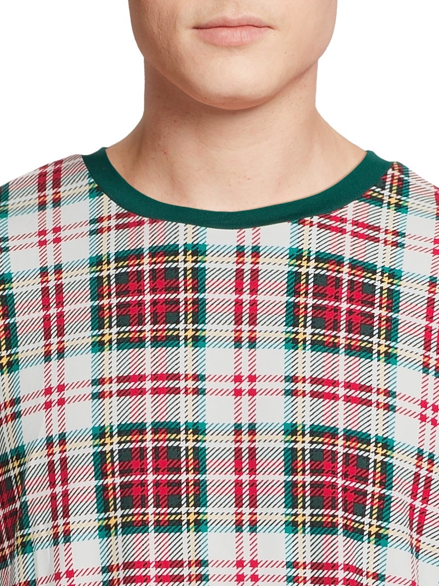 Jolly Jammies Men's Holiday Plaid Matching Christmas Pajamas Set, 2-Piece, Sizes S-XXL