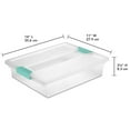 thumbnail image 2 of Sterilite Large Clear Plastic Storage Bin w/Clear Lid & Aqua Latch, 18 Pack, 2 of 11