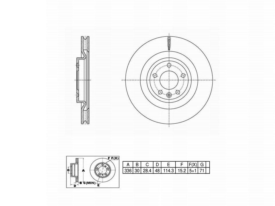 Winstop Brake Rotor, Front WS248958, Ford Mustang 2014-2011