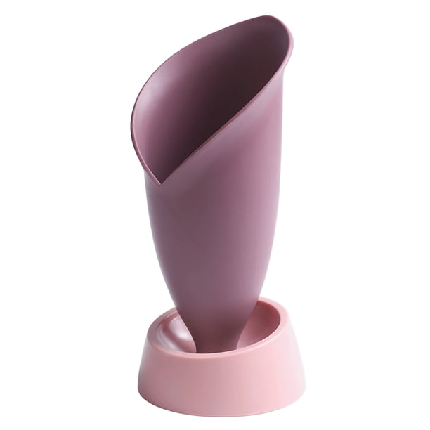 Inteprter Soporte para palillos, organizador de cucharas de drenaje, estante de almacenamiento de brochas de maquillaje, palillos de cocina de plástico, Cocina y Comedor Rosado Inteprter HA003843-02