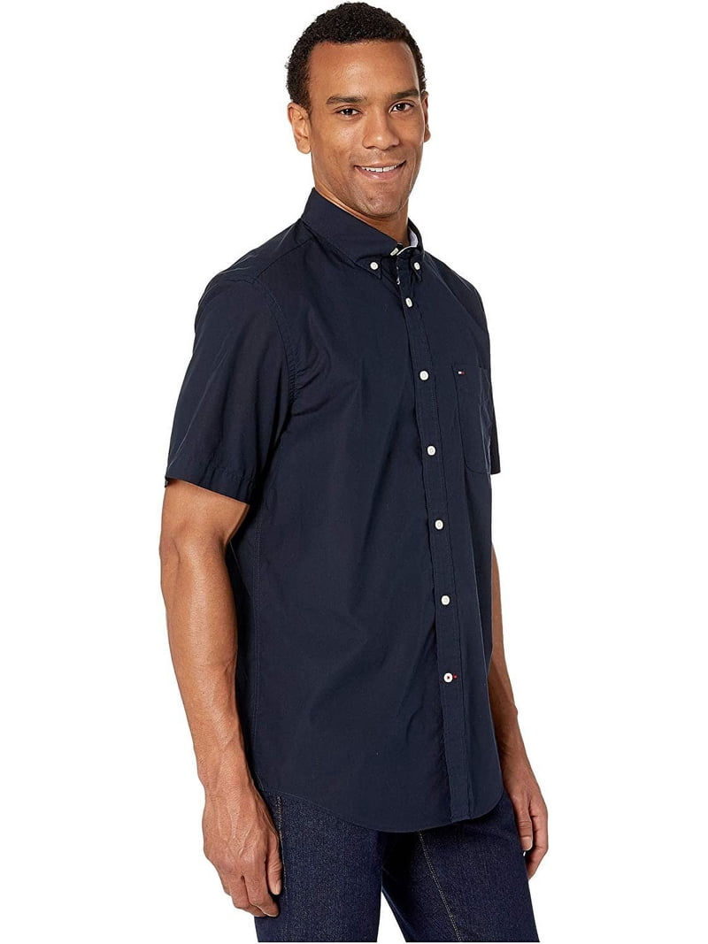 navy blue tommy hilfiger dress shirt Buy Tommy Hilfiger Navy Blue Relaxed Fit Seersucker Short Sleeve Shirt from  Next USA