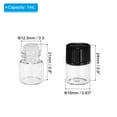 thumbnail image 2 of Botellas de aceite esencial REGALWOVEN de 1 ml, paquete de 20 botellas de vidrio transparente con tapón de rosca delgado y reductor de orificio, color negro, 2 of 7