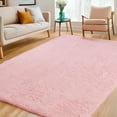 thumbnail image 1 of Fluffy Soft Bedroom Rug, Large Shag Rugs for Living Room Modern Shaggy Fuzzy High Pile Area Rug Home Decor 120x200cm Pink 120x200cm(Rectangular), 1 of 5