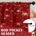 thumbnail image 5 of Christmas Kitchen Window Curtains and Valances Set 36 Inch Snowflakes Red Snow Short Tier Curtains, Winter Xmas Small Kitchen Decor, 5 of 7