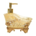 thumbnail image 3 of Liquid Soap Dispenser Resin 1Pcs Pump Lotion for Bathroom Wash Room Tabletop Yellow, 3 of 8