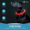 thumbnail image 3 of Collar LED para perros resistente al agua con luz reflectante Collar LED para perros que brilla en la oscuridad para mayor seguridad y visibilidad (50 cm), 3 of 4