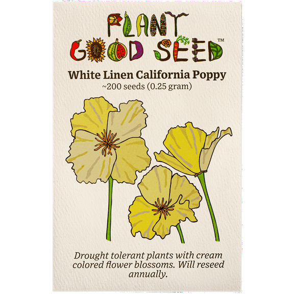 White Linen California Poppy Seeds