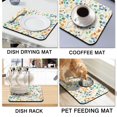 thumbnail image 2 of Washable Rubber Multicolored Floral Dish Drying Mats for Kitchen Counter Home Large Coffee Bar Pad Accessories and Decor for Utensils Stemware 16''x18'', 2 of 4